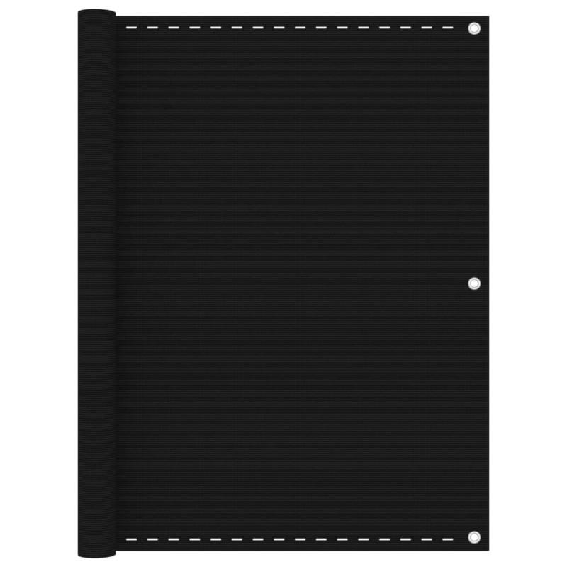 vidaXL Balkon-Sichtschutz Schwarz 120x500 cm HDPE vidaXL Balkon-Sichtschutz Schwarz 120x500 cm HDPE