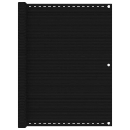 vidaXL Balkon-Sichtschutz Schwarz 120x500 cm HDPE