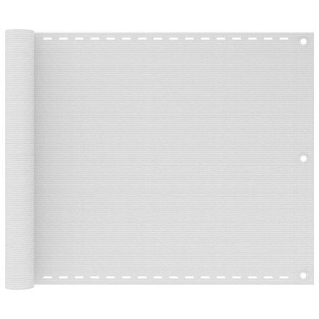 vidaXL Balkon-Sichtschutz Weiß 75x500 cm HDPE