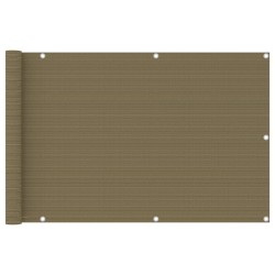 vidaXL Balkon-Sichtschutz Taupe 90x500 cm HDPE 