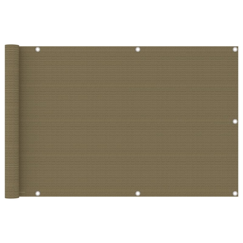 vidaXL Balkon-Sichtschutz Taupe 90x500 cm HDPE vidaXL Balkon-Sichtschutz Taupe 90x500 cm HDPE