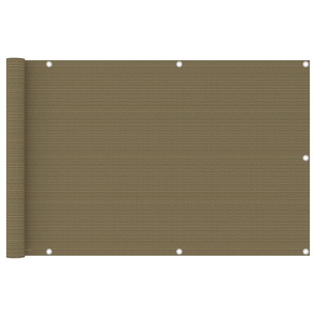 vidaXL Balkon-Sichtschutz Taupe 90x500 cm HDPE 