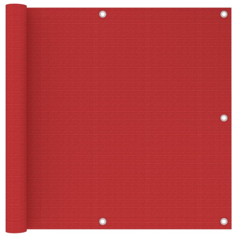 vidaXL Balkon-Sichtschutz Rot 90x500 cm HDPE vidaXL Balkon-Sichtschutz Rot 90x500 cm HDPE