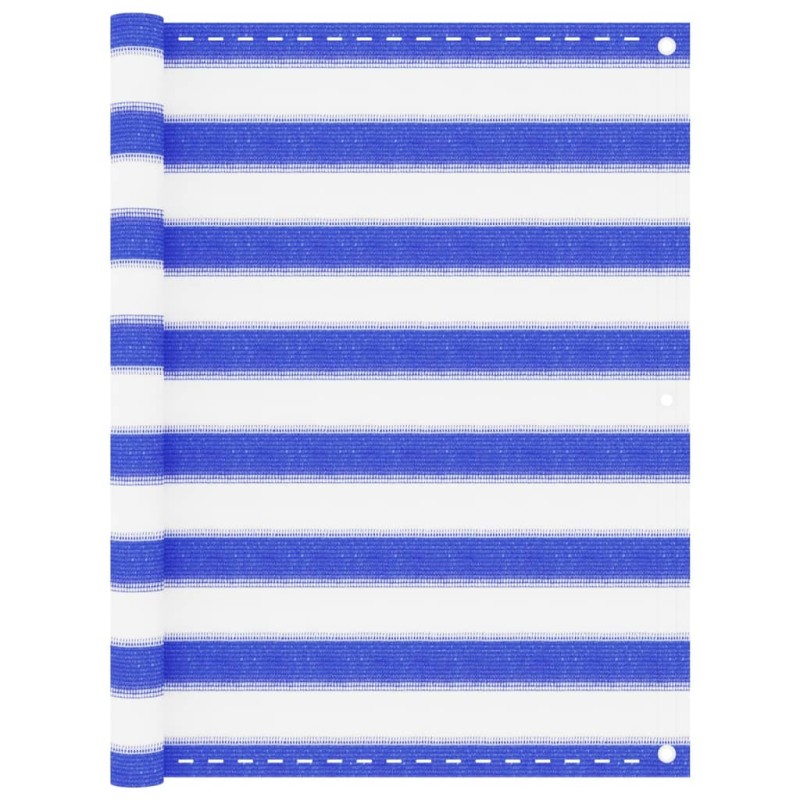 vidaXL Balkon-Sichtschutz Blau und Weiß 90x300 cm HDPE vidaXL Balkon-Sichtschutz Blau und Weiß 90x300 cm HDPE