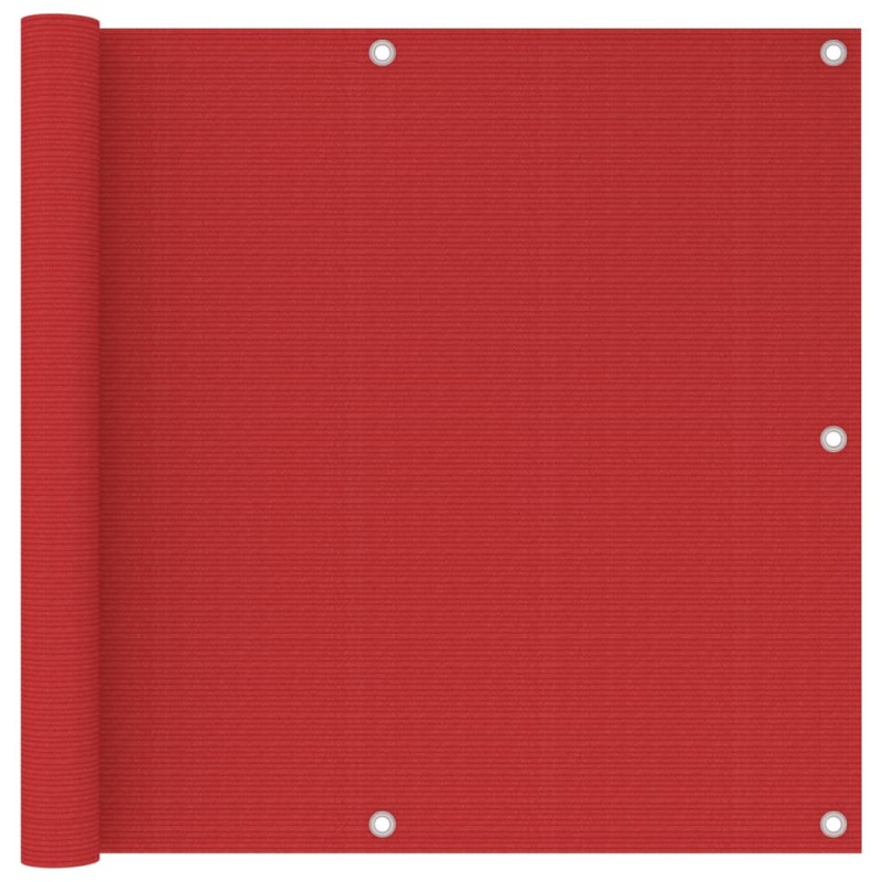 vidaXL Balkon-Sichtschutz Rot 90x600 cm HDPE vidaXL Balkon-Sichtschutz Rot 90x600 cm HDPE