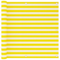 vidaXL Balkon-Sichtschutz Gelb und Weiß 90x500 cm HDPE 
