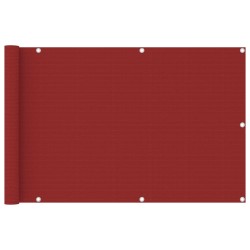 vidaXL Balkon-Sichtschutz Rot 90x400 cm HDPE 