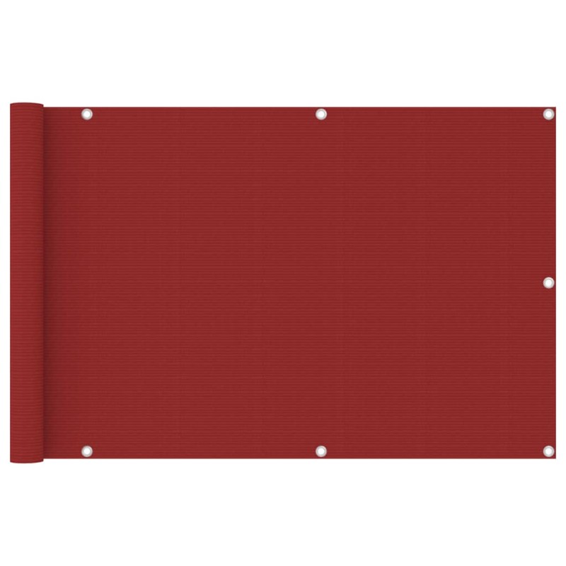 vidaXL Balkon-Sichtschutz Rot 90x400 cm HDPE vidaXL Balkon-Sichtschutz Rot 90x400 cm HDPE
