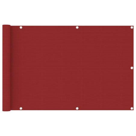 vidaXL Balkon-Sichtschutz Rot 90x400 cm HDPE 
