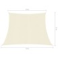 vidaXL Sonnensegel 160 g/m² Creme 3/4x2 m HDPE vidaXL Sonnensegel 160 g/m² Creme 3/4x2 m HDPE