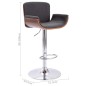 vidaXL Barhocker Grau Stoff vidaXL Barhocker Grau Stoff
