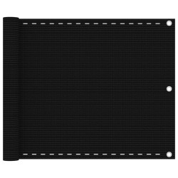 vidaXL Balkon-Sichtschutz Schwarz 75x600 cm HDPE