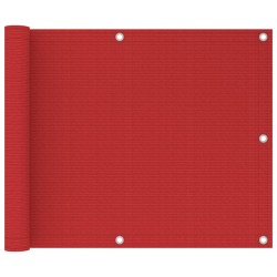 vidaXL Balkon-Sichtschutz Rot 75x300 cm HDPE
