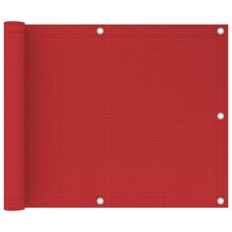 vidaXL Balkon-Sichtschutz Rot 75x300 cm HDPE