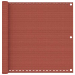 vidaXL Balkon-Sichtschutz Terracotta-Rot 90x400 cm HDPE
