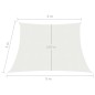 vidaXL Sonnensegel 160 g/m² Weiß 4/5x3 m HDPE vidaXL Sonnensegel 160 g/m² Weiß 4/5x3 m HDPE