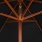vidaXL Sonnenschirm mit Holzmast Schwarz 200x300 cm vidaXL Sonnenschirm mit Holzmast Schwarz 200x300 cm