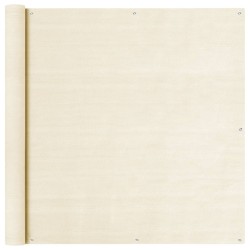 vidaXL Balkon Sichtschutz Creme 120x400 cm HDPE