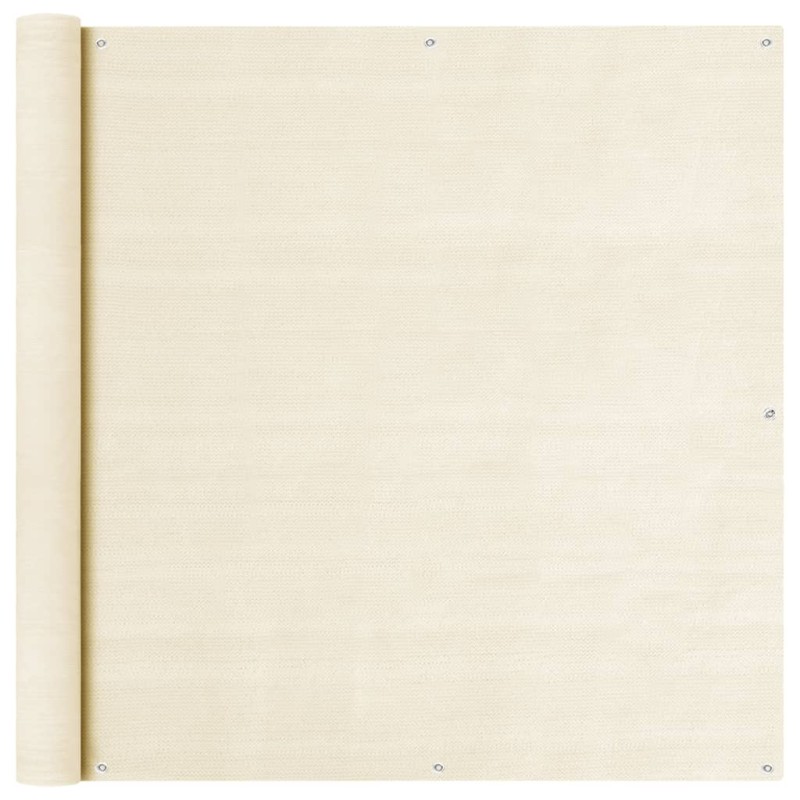 vidaXL Balkon Sichtschutz Creme 120x400 cm HDPE
