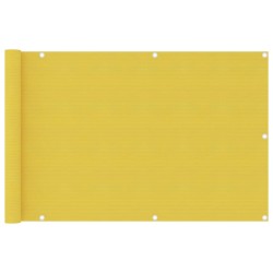vidaXL Balkon-Sichtschutz Gelb 90x400 cm HDPE 