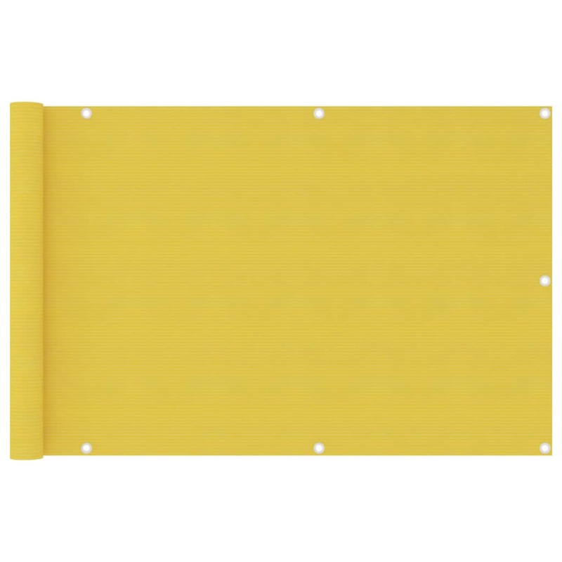 vidaXL Balkon-Sichtschutz Gelb 90x400 cm HDPE vidaXL Balkon-Sichtschutz Gelb 90x400 cm HDPE
