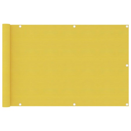 vidaXL Balkon-Sichtschutz Gelb 90x400 cm HDPE 