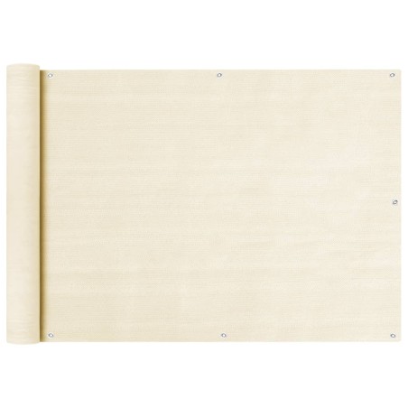 vidaXL Balkon Sichtschutz Creme 75x300 cm HDPE  