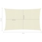vidaXL Sonnensegel 160 g/m² Creme 2,5x4 m HDPE vidaXL Sonnensegel 160 g/m² Creme 2,5x4 m HDPE