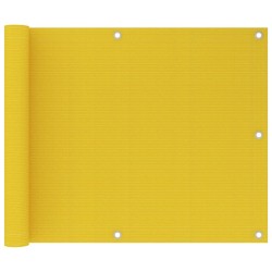 vidaXL Balkon-Sichtschutz Gelb 75x600 cm HDPE