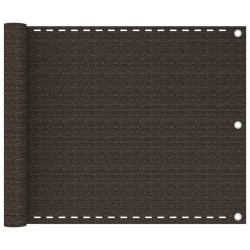 vidaXL Balkon-Sichtschutz Braun 75x400 cm HDPE 