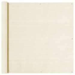 vidaXL Balkon Sichtschutz Creme 120x600 cm HDPE