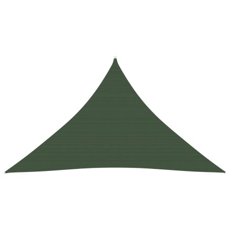 vidaXL Sonnensegel 160 g/m² Dunkelgrün 3,5x3,5x4,9 m HDPE