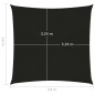 vidaXL Sonnensegel 160 g/m² Schwarz 3,6x3,6 m HDPE vidaXL Sonnensegel 160 g/m² Schwarz 3,6x3,6 m HDPE
