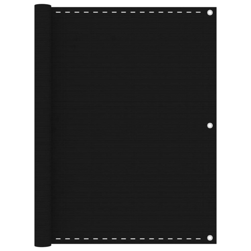 vidaXL Balkon-Sichtschutz Schwarz 120x400 cm HDPE vidaXL Balkon-Sichtschutz Schwarz 120x400 cm HDPE