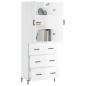 vidaXL Highboard Hochglanz-Weiß 69,5x34x180 cm Holzwerkstoff vidaXL Highboard Hochglanz-Weiß 69,5x34x180 cm Holzwerkstoff