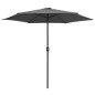 vidaXL Sonnenschirm mit Aluminium-Mast 270 x 246 cm Anthrazit vidaXL Sonnenschirm mit Aluminium-Mast 270 x 246 cm Anthrazit