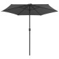 vidaXL Sonnenschirm mit Aluminium-Mast 270 x 246 cm Anthrazit vidaXL Sonnenschirm mit Aluminium-Mast 270 x 246 cm Anthrazit