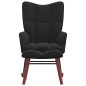 vidaXL Schaukelstuhl mit Hocker Samt Schwarz vidaXL Schaukelstuhl mit Hocker Samt Schwarz