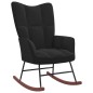 vidaXL Schaukelstuhl mit Hocker Samt Schwarz vidaXL Schaukelstuhl mit Hocker Samt Schwarz