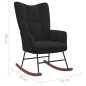 vidaXL Schaukelstuhl mit Hocker Samt Schwarz vidaXL Schaukelstuhl mit Hocker Samt Schwarz