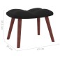 vidaXL Schaukelstuhl mit Hocker Samt Schwarz vidaXL Schaukelstuhl mit Hocker Samt Schwarz