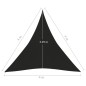 vidaXL Sonnensegel 160 g/m² Schwarz 4x4x4 m HDPE vidaXL Sonnensegel 160 g/m² Schwarz 4x4x4 m HDPE