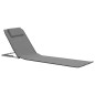 Klappbare Strandmatte 2 Stk. Stahl und Stoff Grau Klappbare Strandmatte 2 Stk. Stahl und Stoff Grau