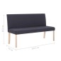 vidaXL Sitzbank 139,5 cm Dunkelgrau Polyester vidaXL Sitzbank 139,5 cm Dunkelgrau Polyester