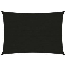 vidaXL Sonnensegel 160 g/m² Schwarz 2,5x4 m HDPE