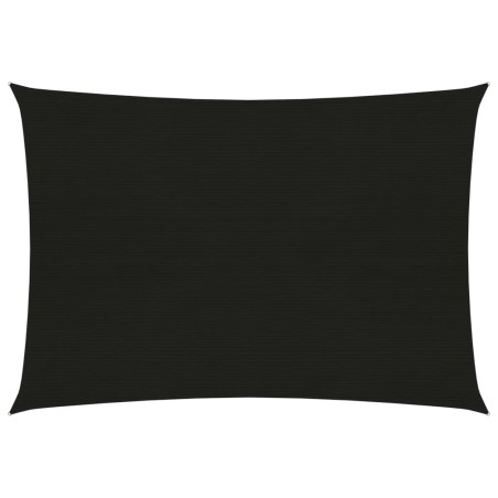 vidaXL Sonnensegel 160 g/m² Schwarz 2,5x4 m HDPE
