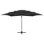 vidaXL Sonnenschirm mit Aluminium-Mast 4-lagig Schwarz 250x250 cm vidaXL Sonnenschirm mit Aluminium-Mast 4-lagig Schwarz 250x250 cm