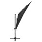 vidaXL Sonnenschirm mit Aluminium-Mast 4-lagig Schwarz 250x250 cm vidaXL Sonnenschirm mit Aluminium-Mast 4-lagig Schwarz 250x250 cm