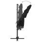 vidaXL Sonnenschirm mit Aluminium-Mast 4-lagig Schwarz 250x250 cm vidaXL Sonnenschirm mit Aluminium-Mast 4-lagig Schwarz 250x250 cm