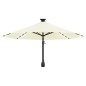 vidaXL Sonnenschirm Wandmontage mit LEDs Metallmast 300 cm Sandfarben vidaXL Sonnenschirm Wandmontage mit LEDs Metallmast 300 cm Sandfarben